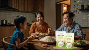 Bữa cơm với thương hiệu gạo uy tín