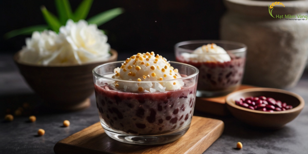 chè đậu đỏ nếp ngày Thất Tịch biến tấu mới lạ